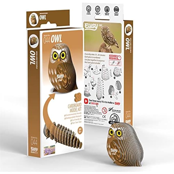 044 OWL ECO-FRIENDLY 3D PAPER PUZZLE [NEW SEAL] - Image 2